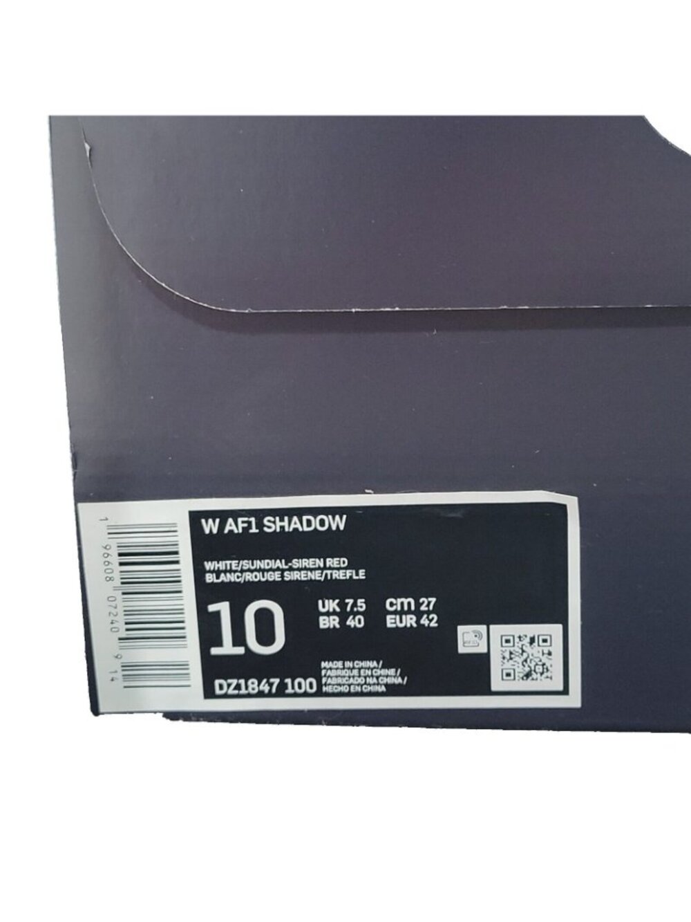 ⭐Nike Air Force 1 Shadow 10 Womens Retro Shoes Sneakers White Orange DZ1847-100⭐ - Picture 8 of 14